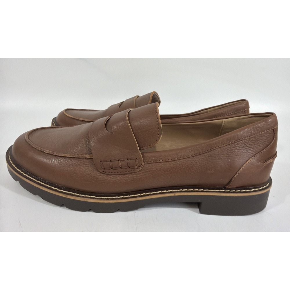 Womens Blondo Waterproof Penny Loafers Brown Leather Size 10